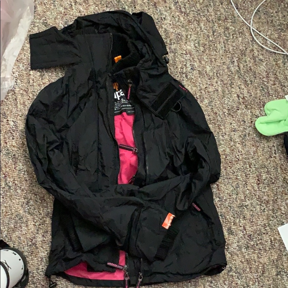 Black superdry jacket.